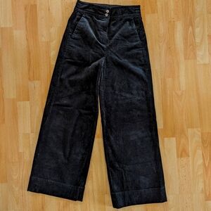 JCrew flared leg corduroy pants. Black  size 4